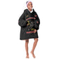 African American Heroes Kid Wearable Blanket Hoodie Montford Point Marines - Black - African Pride