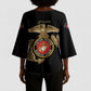 Montford Point Marines Kimono Sleeve Blouse The Right To Fight - Black