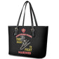 African American Heroes Leather Tote Bag Montford Point Marines - Black - African Pride