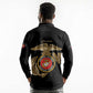 African American Heroes Long Sleeve Polo Shirt Montford Point Marines - Black - African Pride