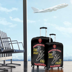 African American Heroes Luggage Cover Montford Point Marines - Black - African Pride