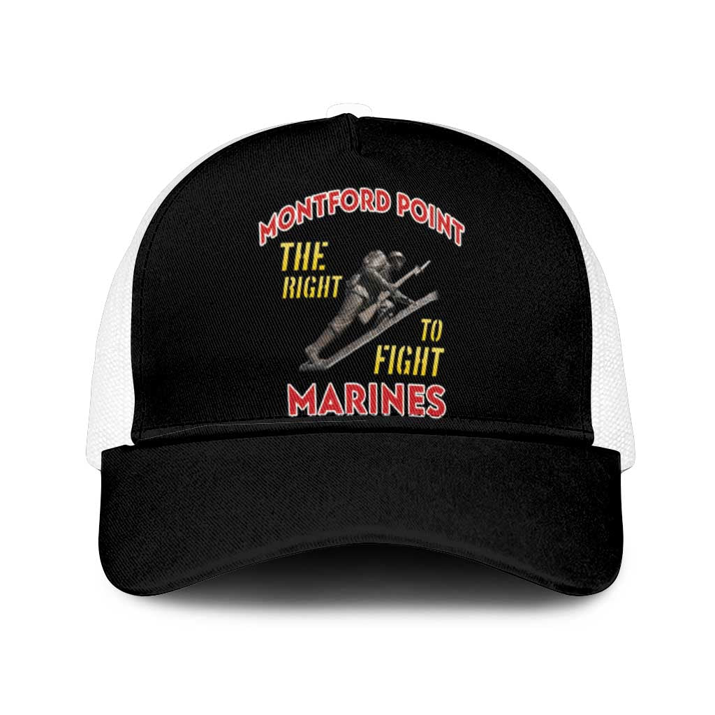 Montford Point Marines Mesh Trucker Cap The Right To Fight - Black - African Pride