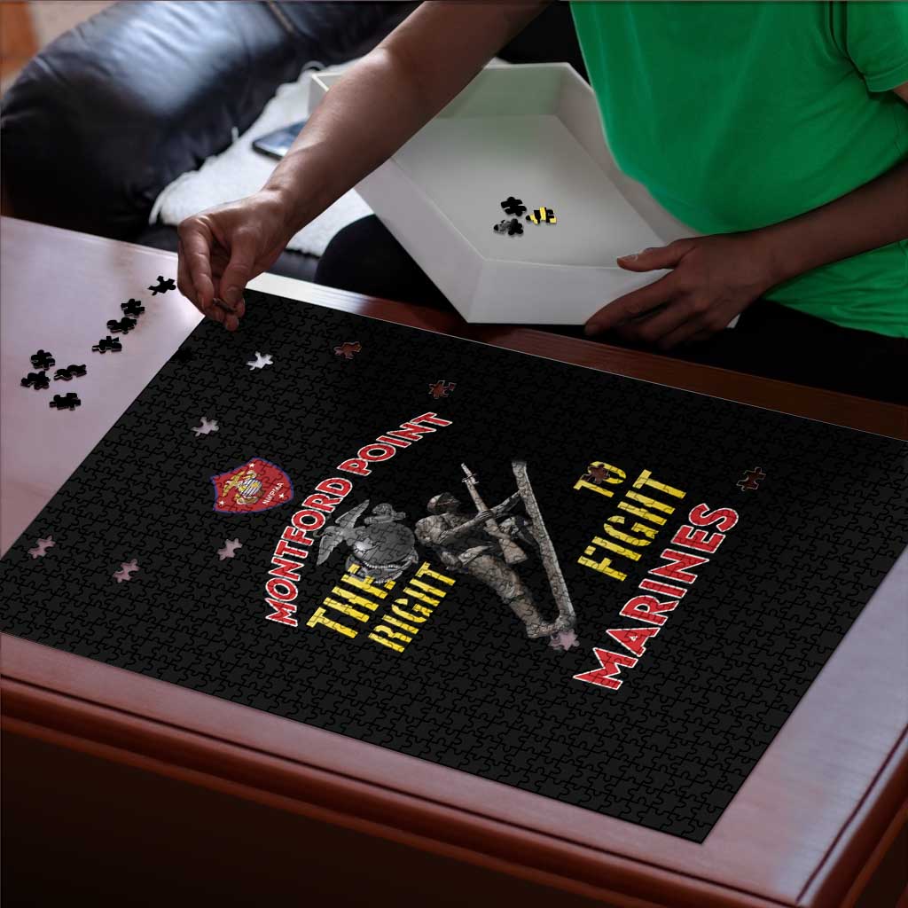 Montford Point Marines Puzzle The Right To Fight - Black