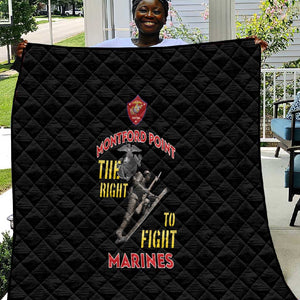 African American Heroes Quilt Montford Point Marines - Black - African Pride