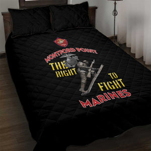 African American Heroes Quilt Bed Set Montford Point Marines - Black - African Pride