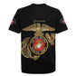 African American Heroes Rugby Jersey Montford Point Marines - Black - African Pride