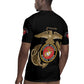 African American Heroes Rugby Jersey Montford Point Marines - Black - African Pride
