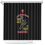 African American Heroes Shower Curtain Montford Point Marines - Black - African Pride