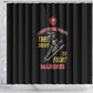 African American Heroes Shower Curtain Montford Point Marines - Black - African Pride