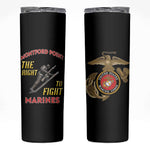 African American Heroes Skinny Tumbler Montford Point Marines - Black - African Pride