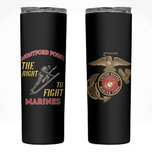 African American Heroes Skinny Tumbler Montford Point Marines - Black - African Pride