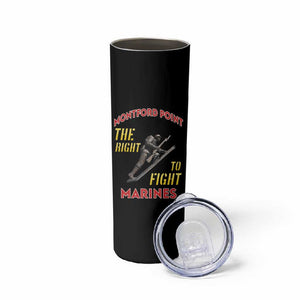 African American Heroes Skinny Tumbler Montford Point Marines - Black - African Pride