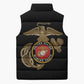 Montford Point Marines Sleeveless Puffer Jacket The Right To Fight - Black
