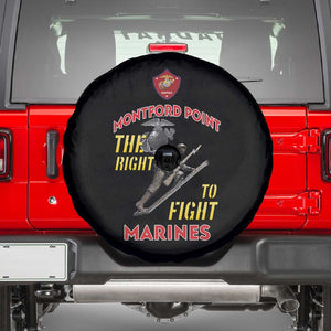 African American Heroes Spare Tire Cover Montford Point Marines - Black - African Pride