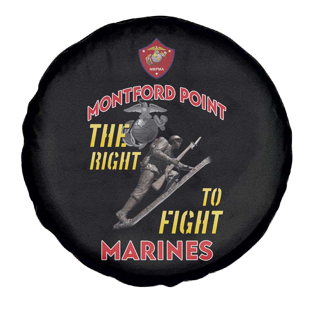 African American Heroes Spare Tire Cover Montford Point Marines - Black - African Pride