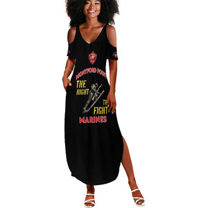 African American Heroes Summer Maxi Dress Montford Point Marines - Black - African Pride