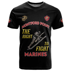 African American Heroes T shirt Montford Point Marines - Black - African Pride