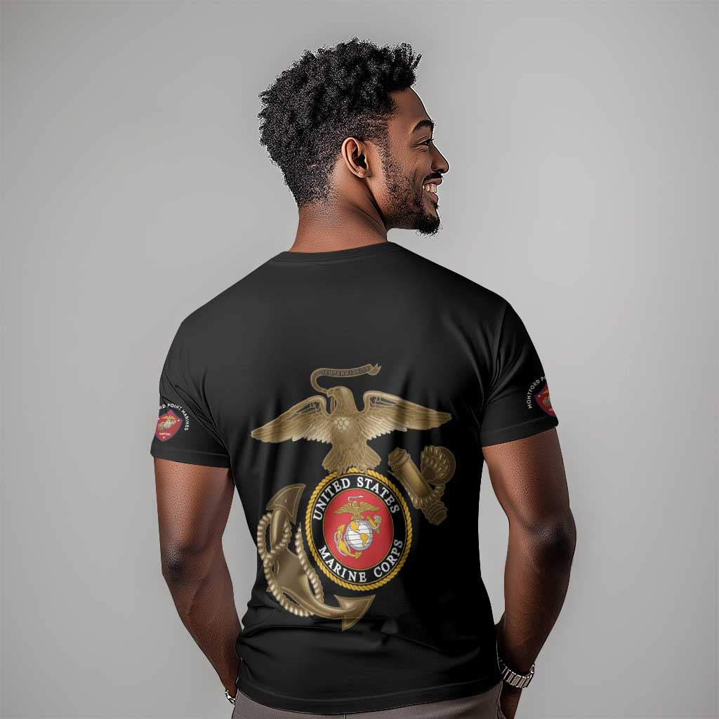 African American Heroes T shirt Montford Point Marines - Black - African Pride