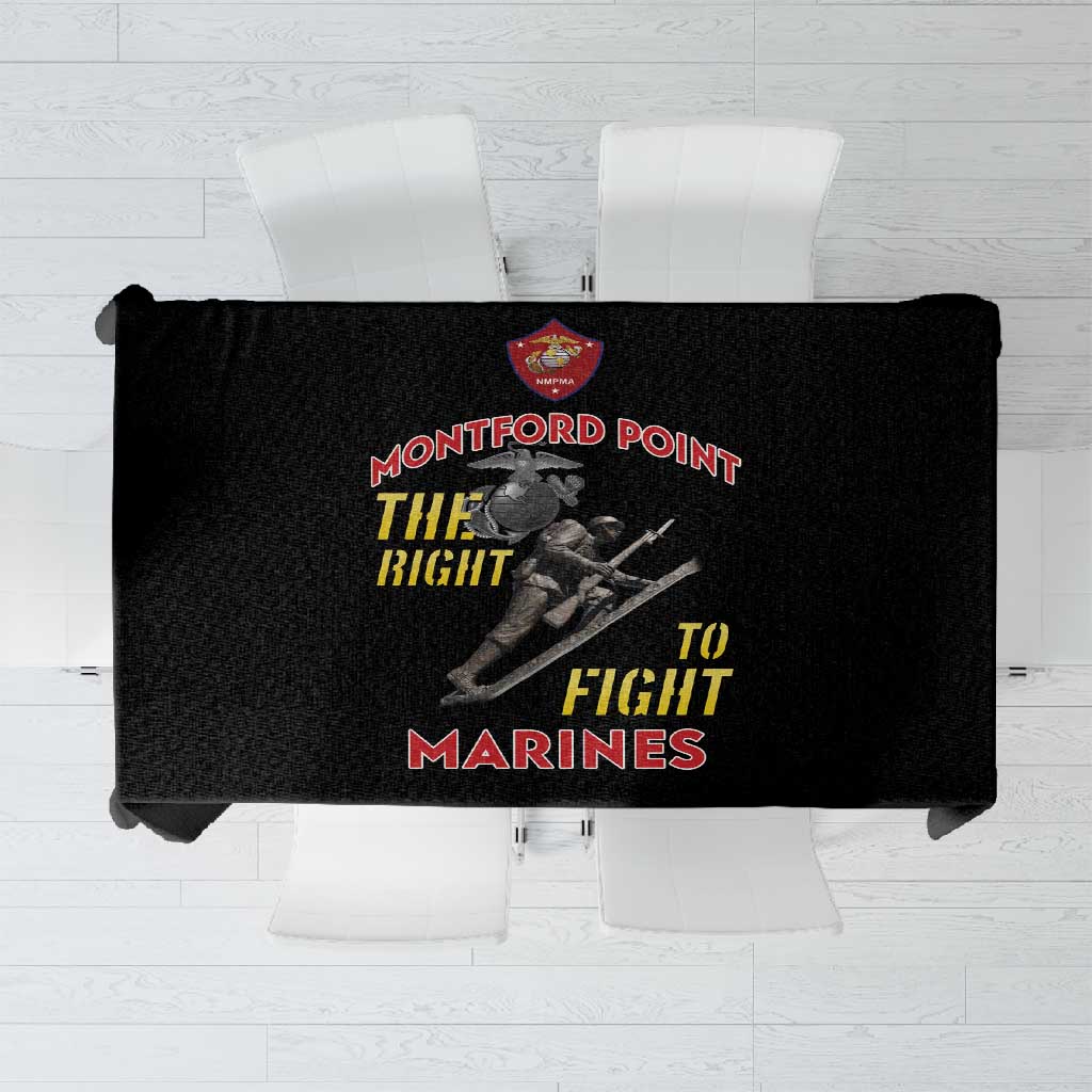 African American Heroes Tablecloth Montford Point Marines - Black - African Pride