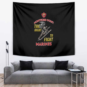 African American Heroes Tapestry Montford Point Marines - Black - African Pride