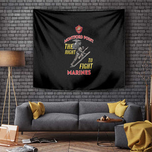 African American Heroes Tapestry Montford Point Marines - Black - African Pride
