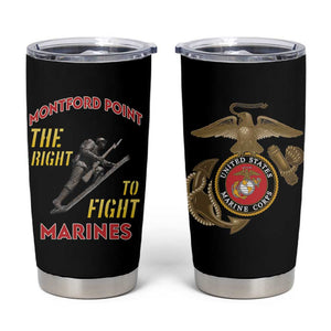 African American Heroes Tumbler Cup Montford Point Marines - Black - African Pride