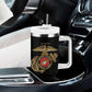 African American Heroes Tumbler With Handle Montford Point Marines - Black - African Pride