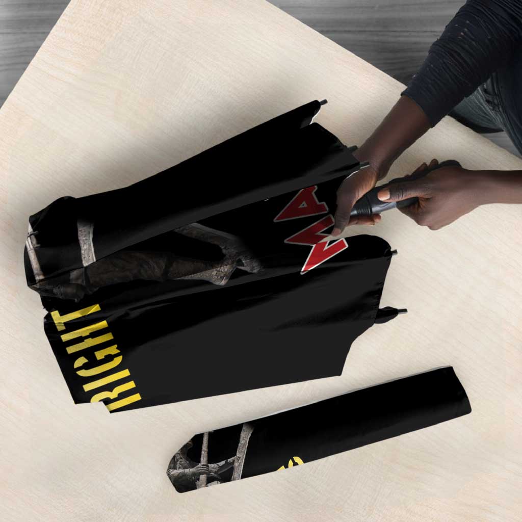 Montford Point Marines Umbrella The Right To Fight - Black