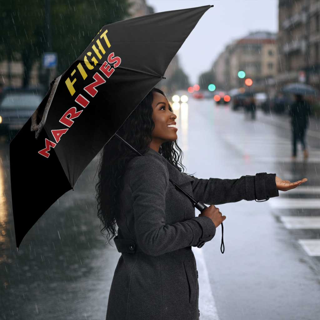 Montford Point Marines Umbrella The Right To Fight - Black