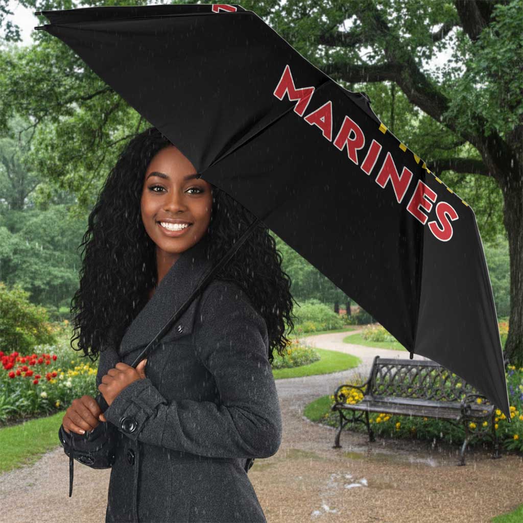 Montford Point Marines Umbrella The Right To Fight - Black