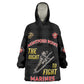 African American Heroes Wearable Blanket Hoodie Montford Point Marines - Black - African Pride