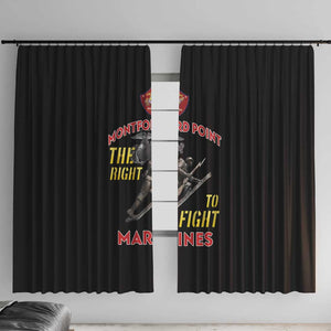 African American Heroes Window Curtain Montford Point Marines - Black - African Pride