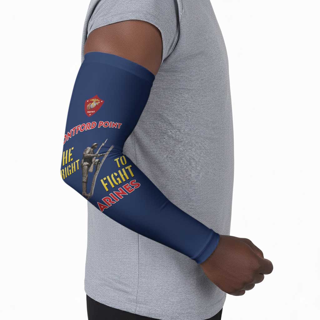 Montford Point Marines Arm Sleeves The Right To Fight - Blue