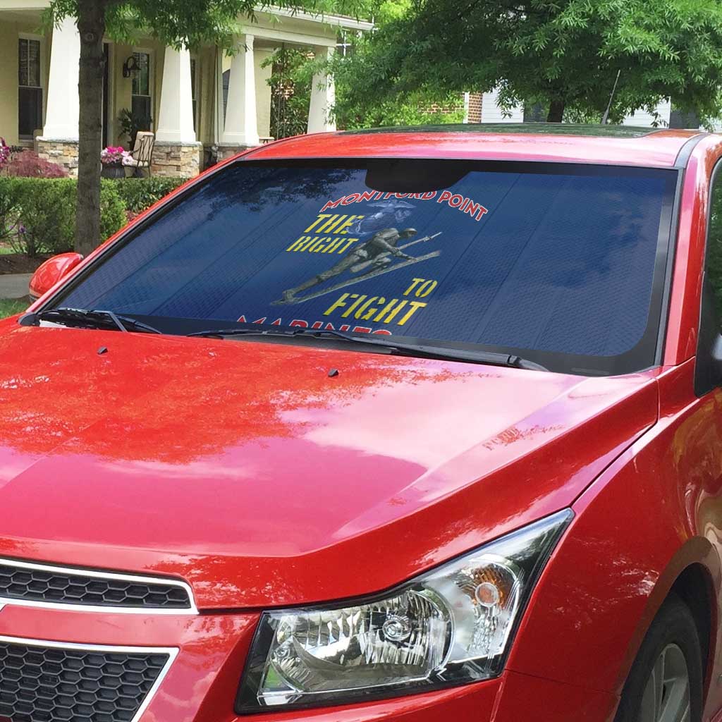 Montford Point Marines Auto Sun Shade The Right To Fight - Blue