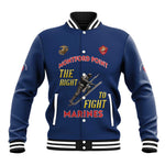 African American Heroes Baseball Jacket Montford Point Marines - Blue - African Pride