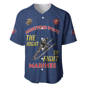 African American Heroes Baseball Jersey Montford Point Marines - Blue - African Pride
