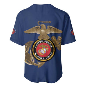 African American Heroes Baseball Jersey Montford Point Marines - Blue - African Pride