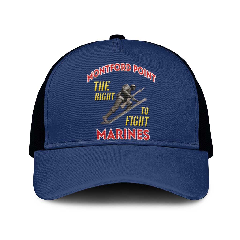 Montford Point Marines Baseball Net Cap The Right To Fight - Blue - African Pride