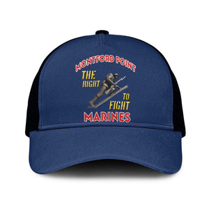 Montford Point Marines Baseball Net Cap The Right To Fight - Blue - African Pride