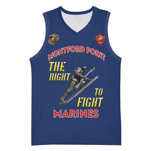 African American Heroes Basketball Jersey Montford Point Marines - Blue - African Pride