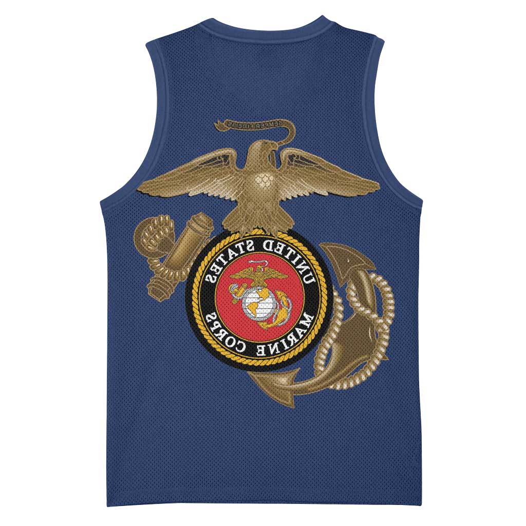 African American Heroes Basketball Jersey Montford Point Marines - Blue - African Pride