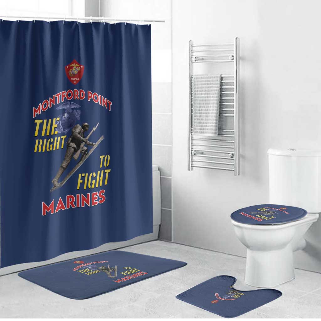 Montford Point Marines Bathroom Set The Right To Fight - Blue