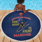 African American Heroes Beach Blanket Montford Point Marines - Blue - African Pride