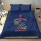 African American Heroes Bedding Set Montford Point Marines - Blue - African Pride