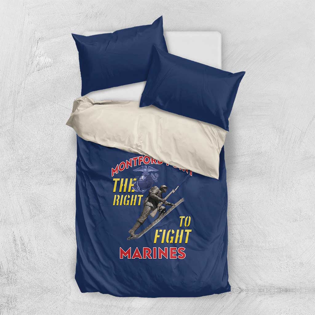 African American Heroes Bedding Set Montford Point Marines - Blue - African Pride