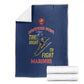 African American Heroes Blanket Montford Point Marines - Blue - African Pride