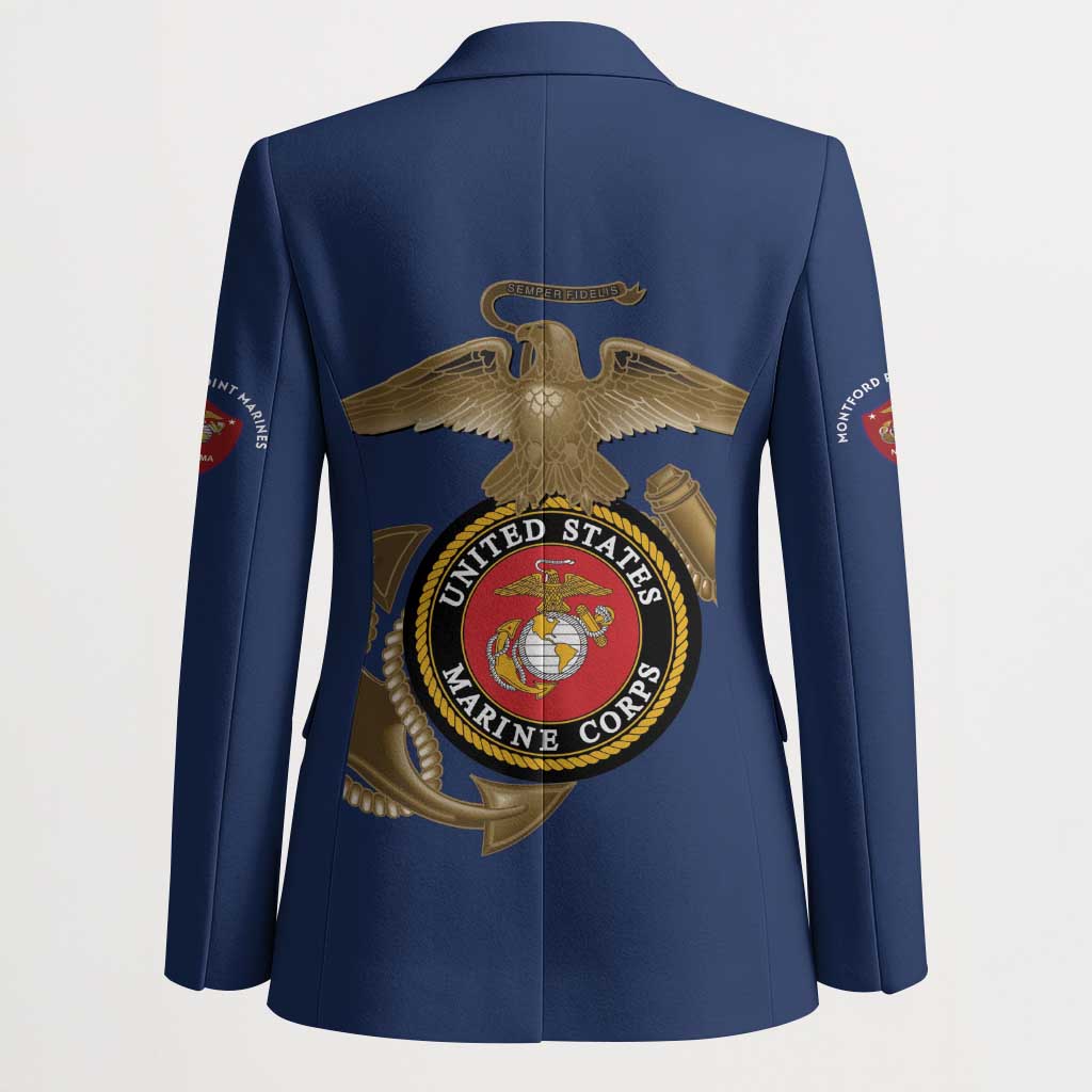 Montford Point Marines Blazer The Right To Fight - Blue