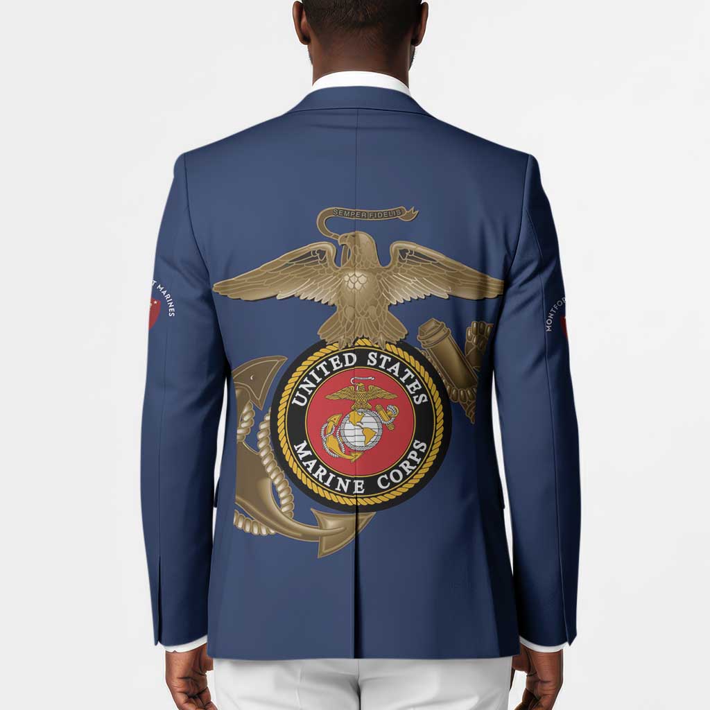 Montford Point Marines Blazer The Right To Fight - Blue