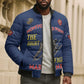 Montford Point Marines Bomber Puffer Jacket The Right To Fight - Blue