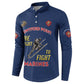 Montford Point Marines Button Sweatshirt The Right To Fight - Blue